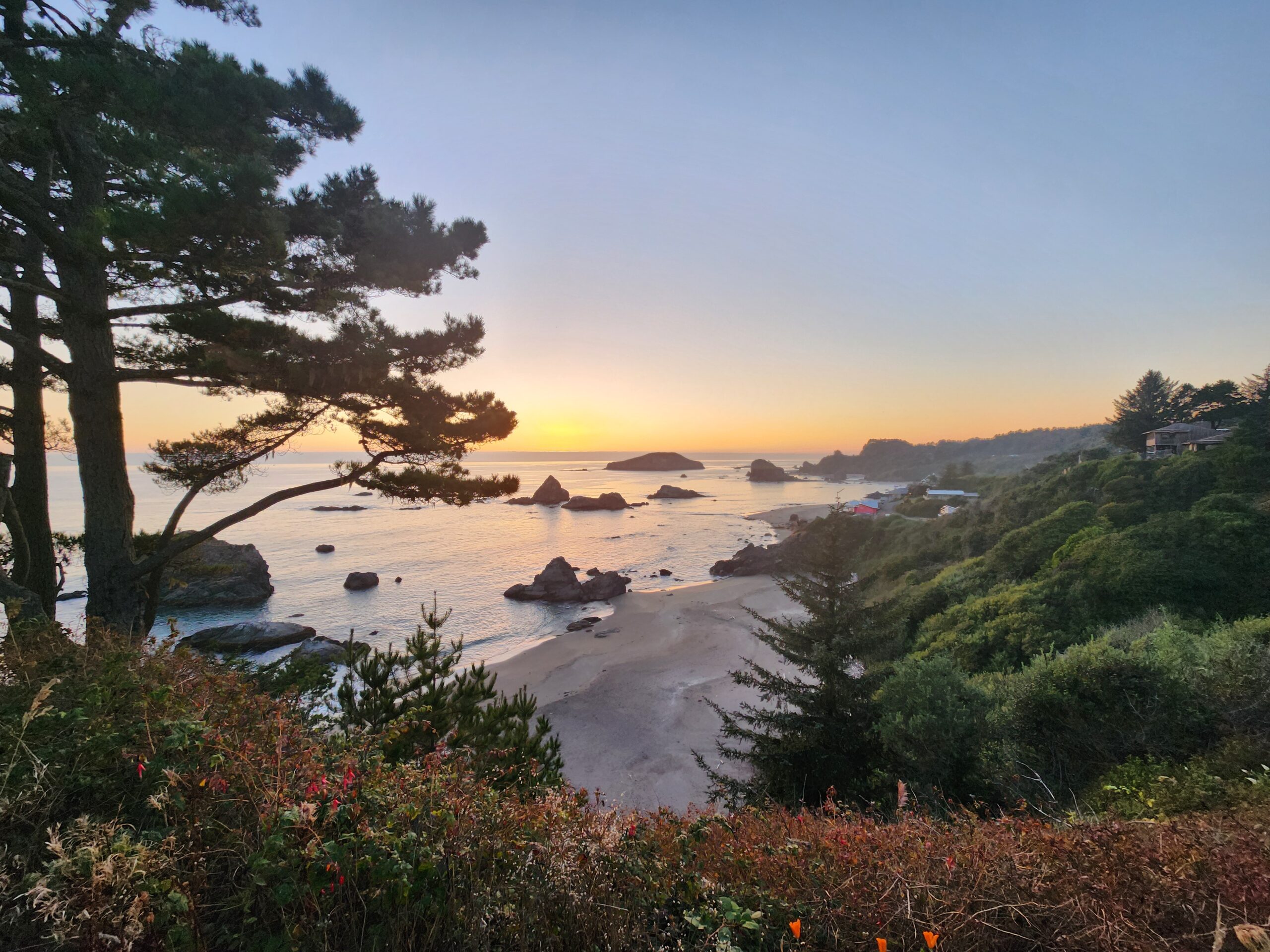 coastal landscape at sunrise representing finding direction after change