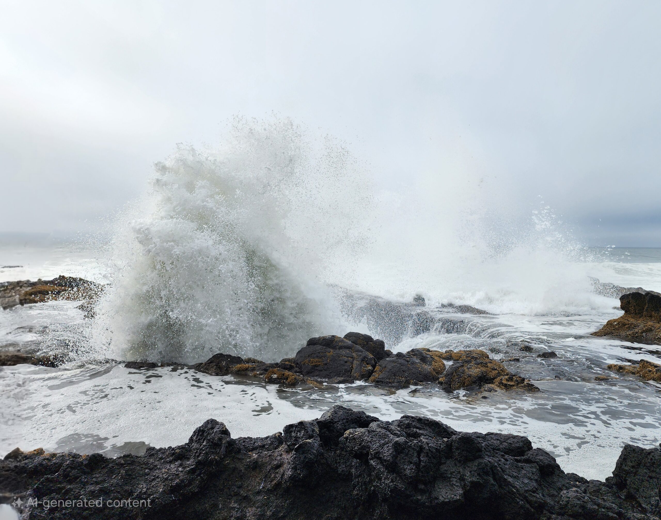 Thor's Well erupting.