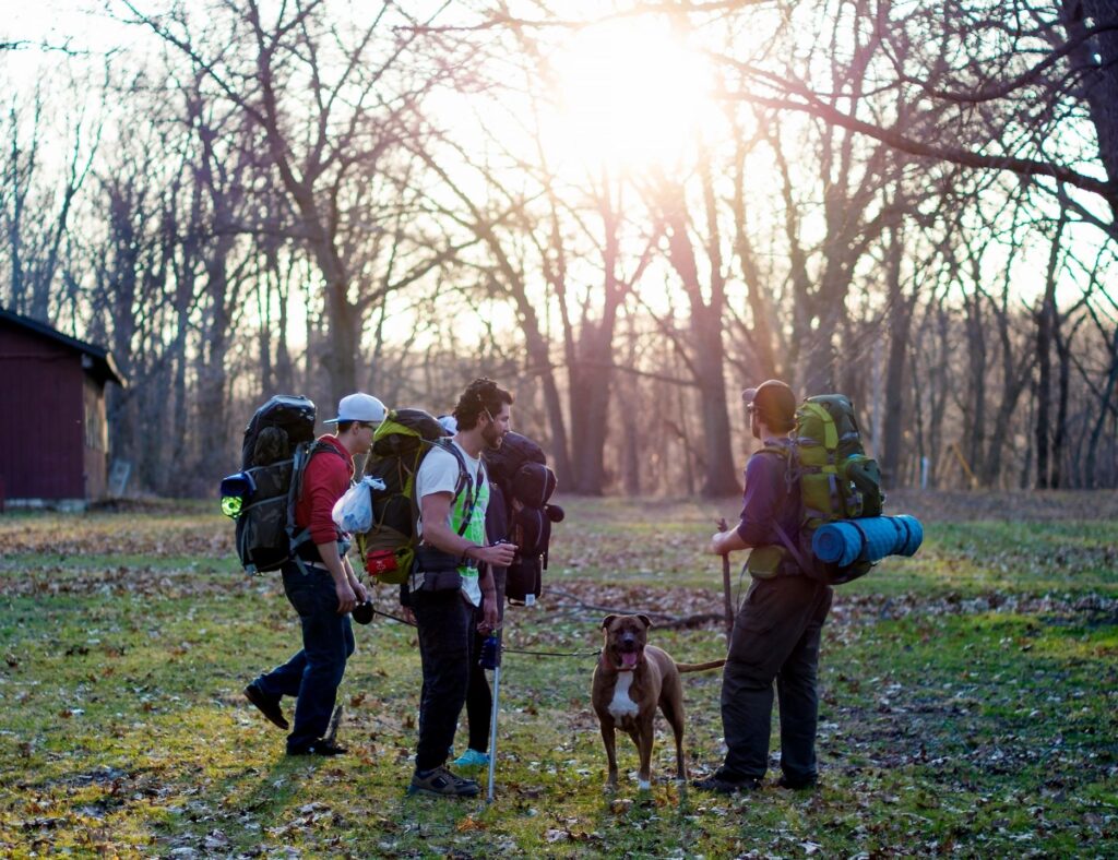 Group of hikers about to head out.