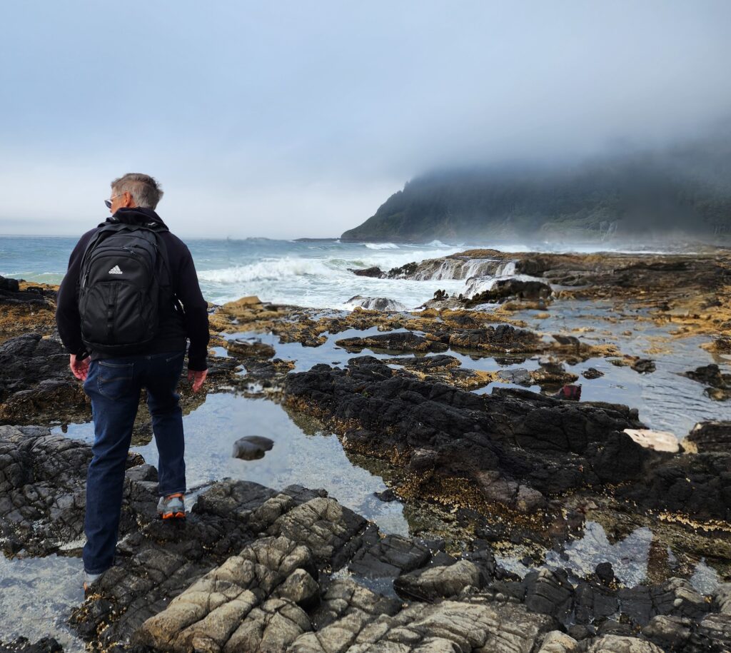 Man walking Pacific Northwest