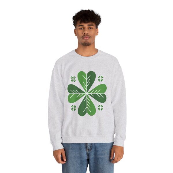 St. Patrick’s Day Shamrock Crewneck Sweatshirt | Cozy & Festive Unisex Pullover - Image 3