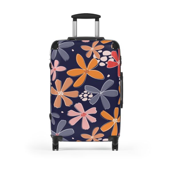 Bloom & Wander: Navy Floral Travel Suitcase - Image 2