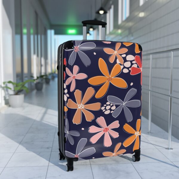 Bloom & Wander: Navy Floral Travel Suitcase - Image 7