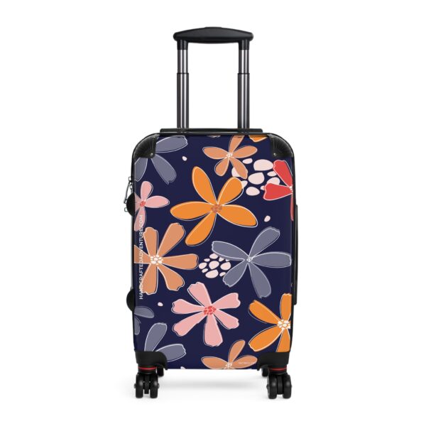 Bloom & Wander: Navy Floral Travel Suitcase - Image 9