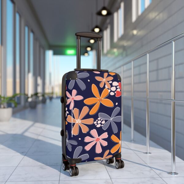 Bloom & Wander: Navy Floral Travel Suitcase - Image 11