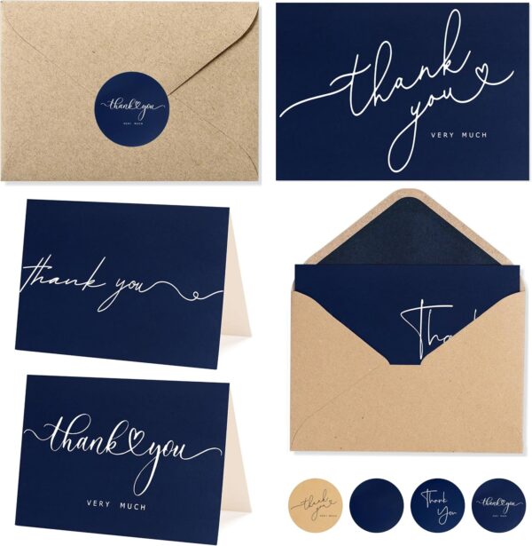 navy thank you cards