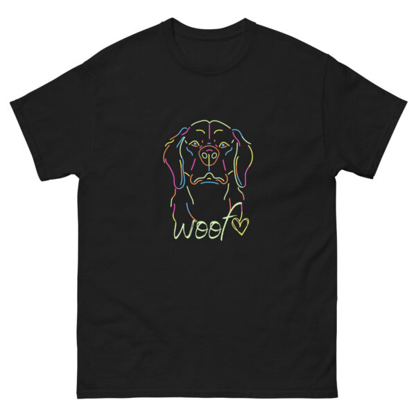 Neon Dog Woof T-Shirt | Bright & Playful Graphic Tee