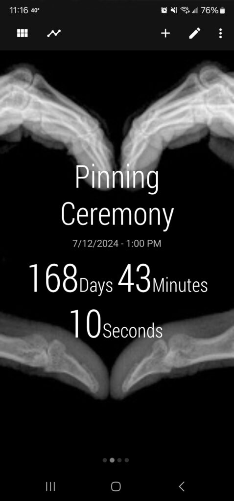 Countdown to radiologic technology pinning ceremony – Transitioning from student to X-ray technologist.