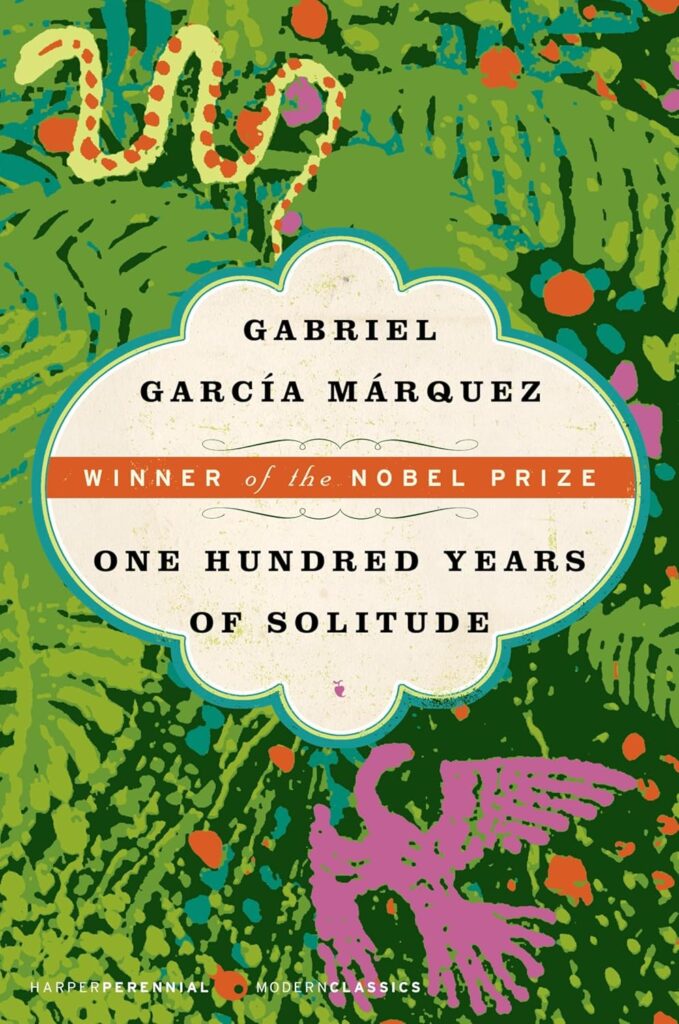 100 Years of Solitude book cover – classic family saga with surreal themes, part of Handcrafted Adventure’s May 2025 reads