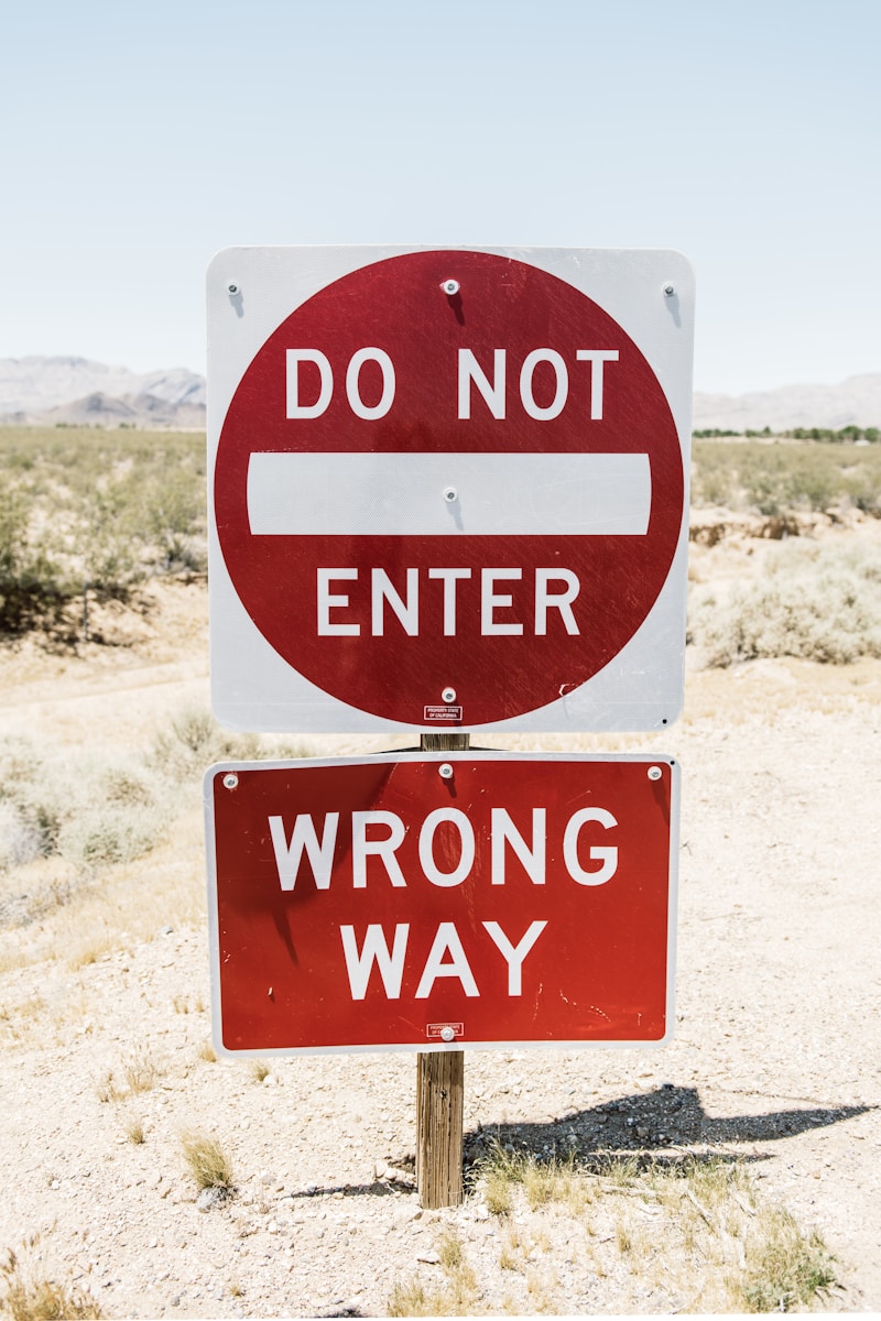 “Wrong Way” road sign, symbolizing life feeling off course with a hint of humor and reflection.