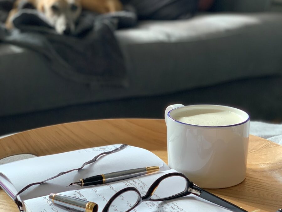 Fall reset morning routine with journal, coffee, and quiet reflection at home