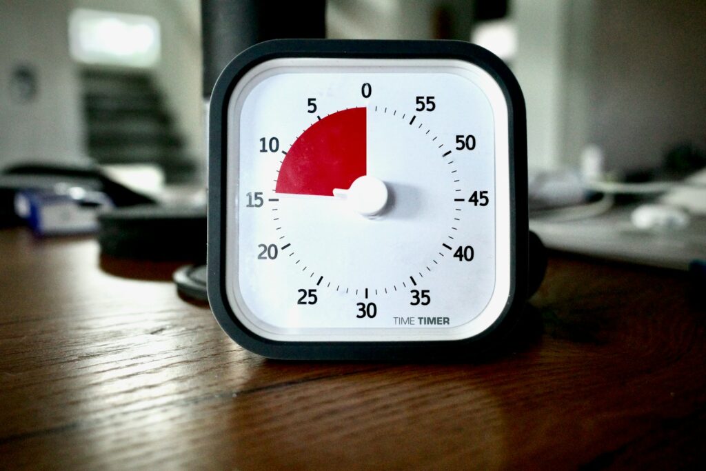 No-drama morning routine - timer set