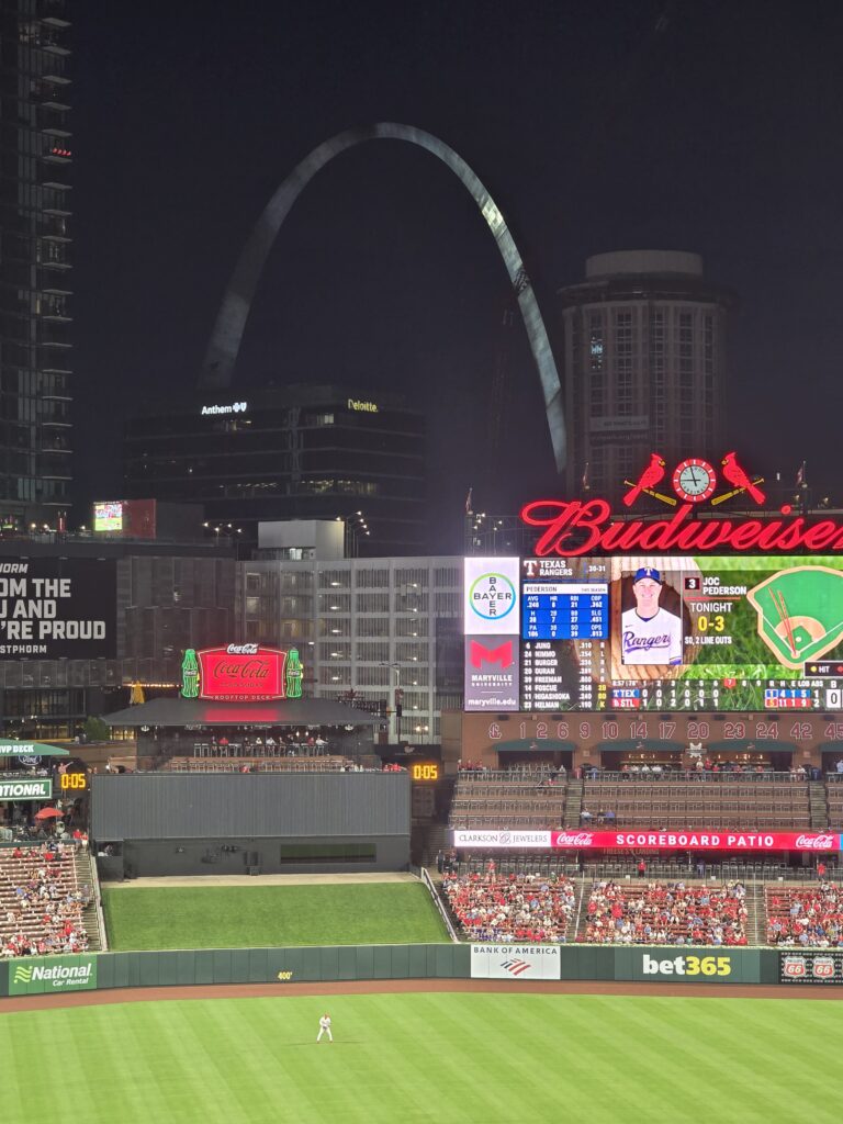 The Arch, Busch Stadium, St. Louis Cardinals, Summer day in st louis
