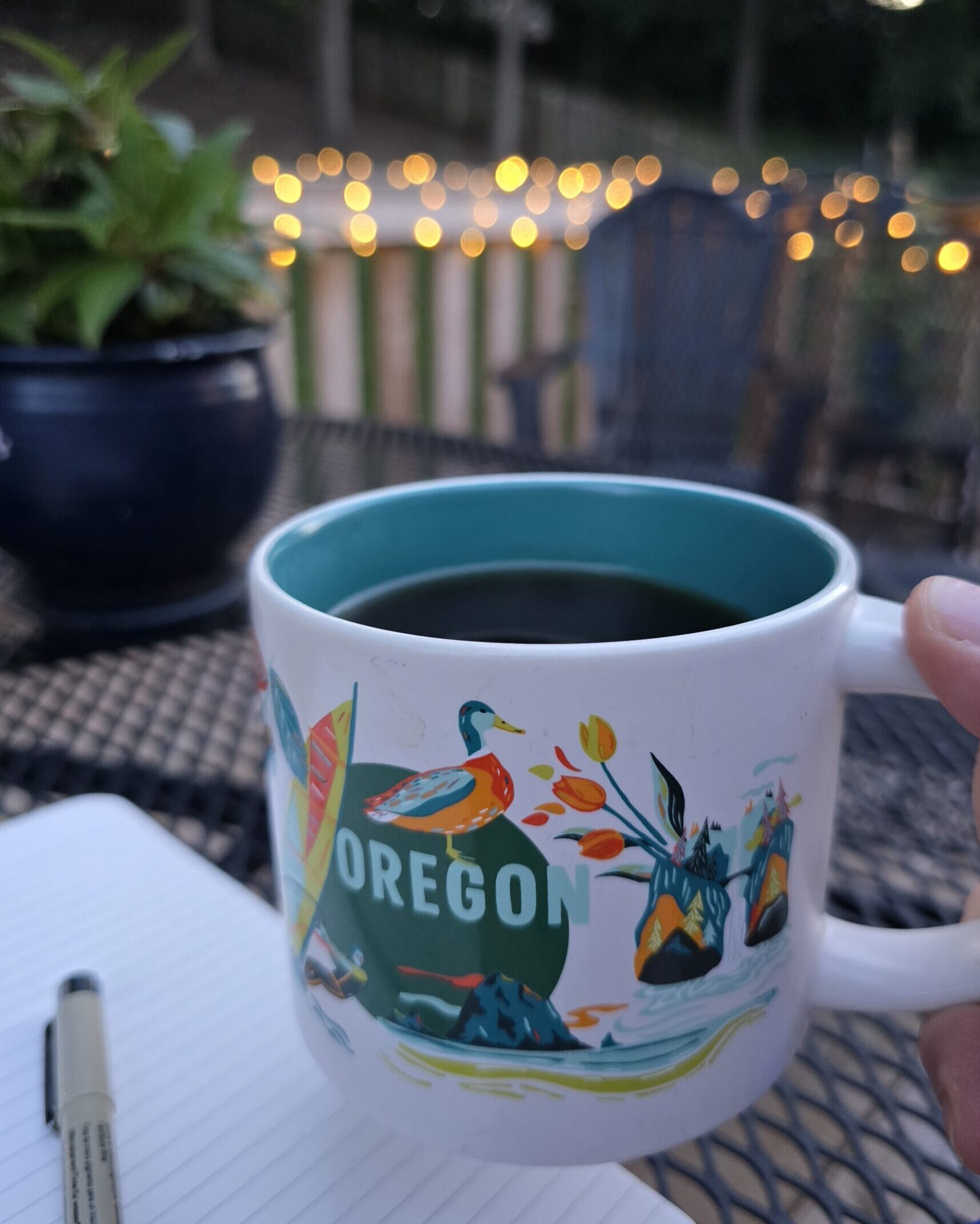 Coffee Outside in the early morning