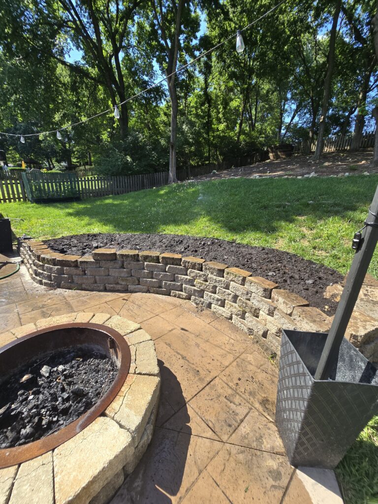 the retaining wall we built