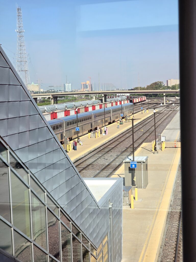 Amtrak Lincoln Service train at St. Louis Gateway Station before departing for Chicago.