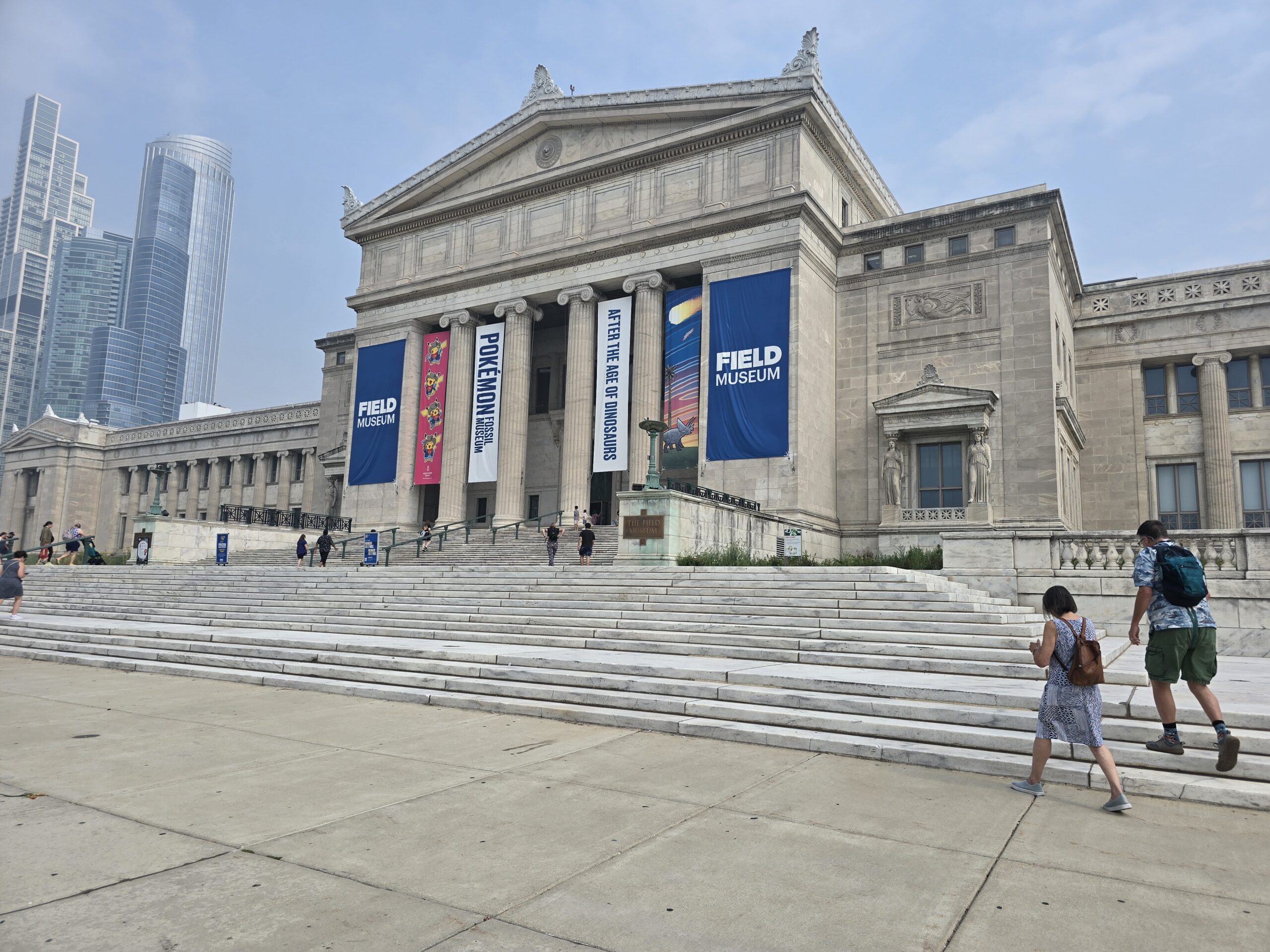 The Field Museum of Natural History in Chicago on a sunny summer morning.